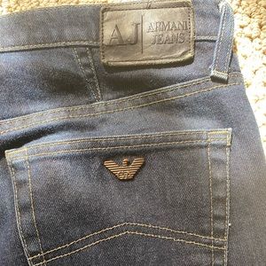 Armani dark wash jeans - great details, slightly used.